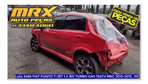 Sucata Fiat Punto T-jet 1.4 16v Turbo Gas 152cv 2013 Pecas
