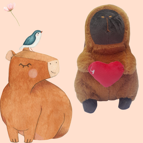Capivara De Pelúcia Que Canta Com Voz Cenoura E Coração