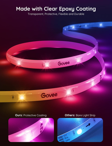 Tira De Luces Led Govee De 20 Mm, Rgb, Para Dormitorio, Comp