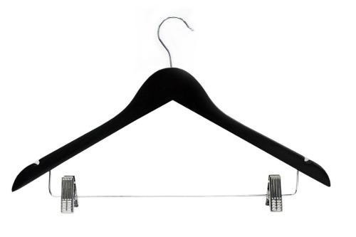 Perchas Madera Negro Con Broche X 10 Unidades En Cordoba