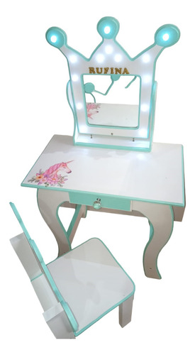 Maquilladores Infantiles Pintados + Luz Led + Asiento