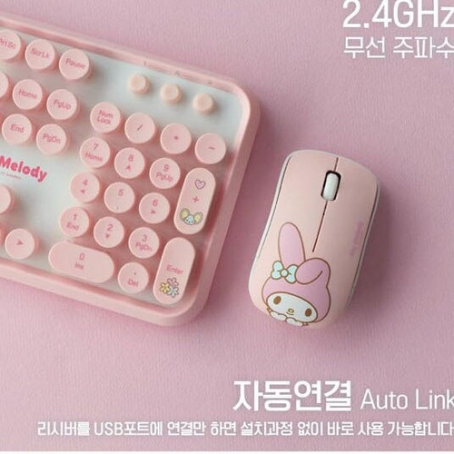 Teclado Inalámbrico Bluetooth Kawaii Sanrios Hello Kitty