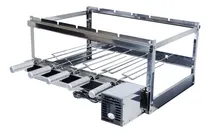 Comprar Churrasqueira Grill Giratória Com 5 Espetos Rotativos Inox Cor 2 - motor lado direito 110Vu002F220V