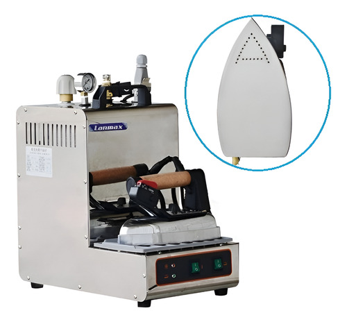Mini Caldeira 5 Litros C/ Ferro De Passar Roupas Industrial Cor Prateado 220v