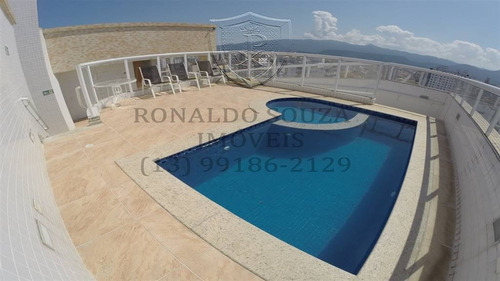 Imagem 26 de 30 de Praia Grande - Ocian - Linda Cobertura Duplex- 3 Dormitórios - 2 Salas - Salão De Festas - Vista Para O Mar - Rs60
