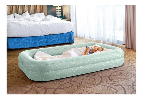 Colchon Inflable Cama Viaje Para Niños + Funda + Bomba Msi