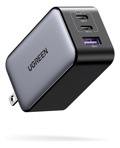 Cargador Usb C 65w Con 3 Puertos Para Viajar Compatible Co