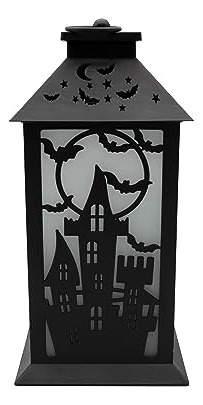 Linterna De Halloween Con Efecto De Llama A Pilas