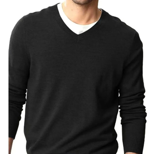 Sweater Hombre Escote En V Varios Colores S M L Xl