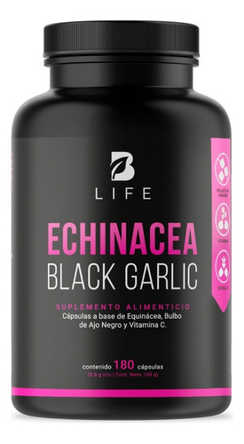Equinácea Con Ajo Negro Vitamina C De 180 Cápsulas De B Life