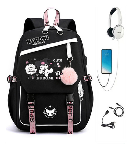 Mochila Escolar Infantil De Anime De Alta Capacidad Kulomi