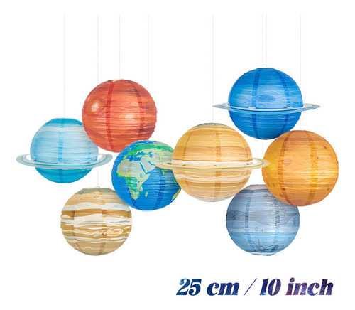 8*deco Fiesta Linterna Del Cielo Estrellado Planeta Espacio