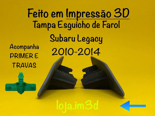 Imagem 3 de 3 de Tampa Esguicho Farol Subaru Legacy 10-14 + 1 Trava