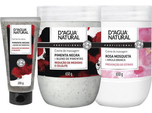 Kit Clareador Redutor Pimenta Rosa Mosqueta Dágua Natural