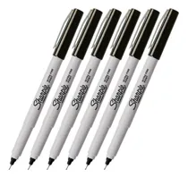 Comprar 6 Marcadores Sharpie Ultra Fino Ultrafino Negro Permanente