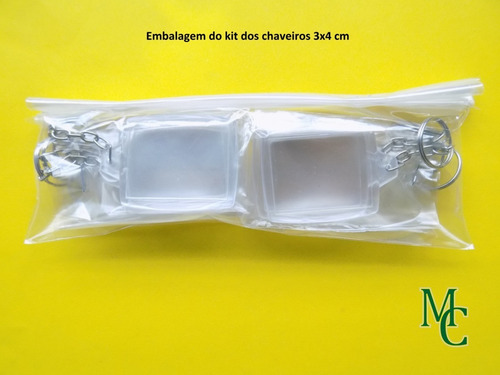 Imagem 4 de 4 de Chaveiro Acrilico 3x4cm P/ Personalizar Emb. Separado 50pçs
