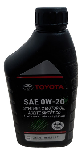 Aceite Motor Toyota 0w20 Sintetico