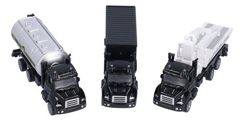 Children Vehicle Toy 3pcs 1:50 Truck Model Set Pull Back