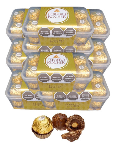 Ferrero Rocher 11 Caja 16p C/u Total 176p Avellana Chocolate
