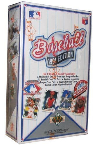 Caja De Tarjetas De Béisbol De La Cubierta Superior De 1991 