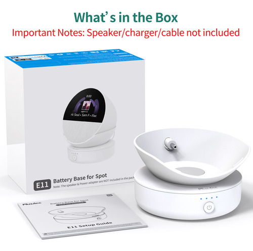 Base De Batería De 5000 Mah Para Echo Spot Con Puertos De Ca