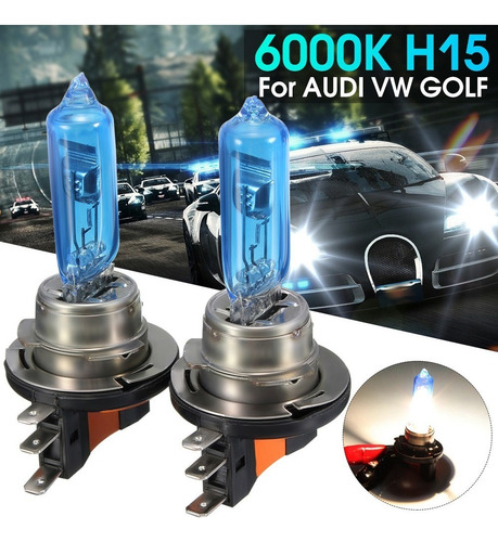 2 Bombillas Delanteras De 55 W H15 Xenón Blanco Drl Hid Para