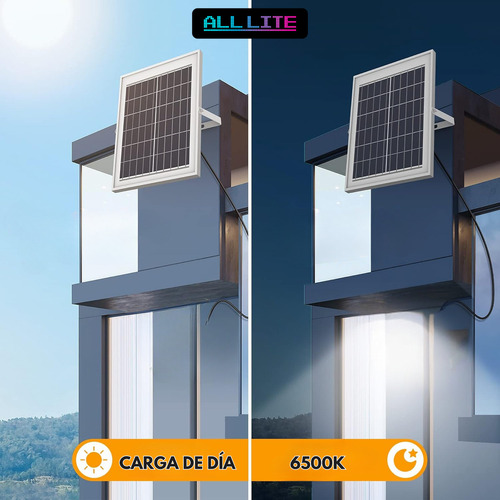 Reflector Solar Exterior Led Luz Fria 100w 100 Leds Ip65 Carcasa Plateado Luz Blanco Frío
