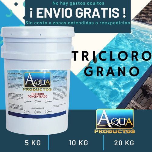 Imagen 3 de 5 de Tricloro Granulado 20 Kgs ¡al Mejor Precio¡
