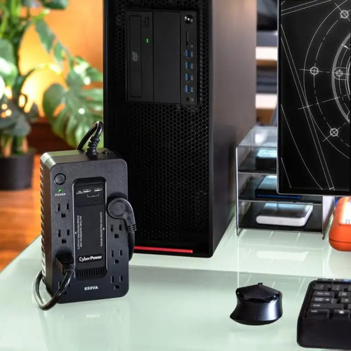 Ups Cyberpower De 650va/360w, Standby, 8 Contactos Negro
