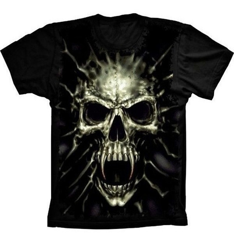 Camiseta Estilosa 3d Fullprint - Skull Vampiro