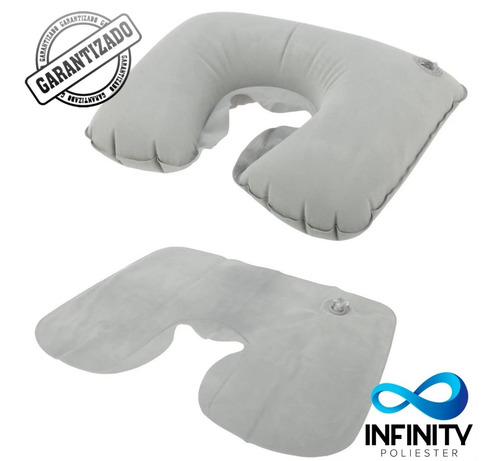 Imagen 2 de 3 de Almohada De Poliéster Inflable Para El Cuello En Viajes S1