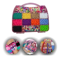 Comprar  Kit Para Fazer Pulseiras 3000pç Coloridas Artesanato+brinde
