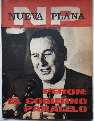 Revista Nueva Plana / 1972 / Jp Galimberti Perón / Atlanta