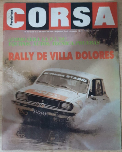 Revista Corsa Parabrisas N927 Marzo 1984 Para Colección
