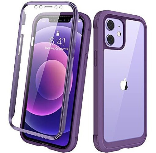 Funda Diaclara Bumper Para iPhone 12/12 Pro - Purple 