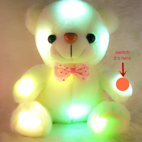 Muñeca De Peluche Con Forma De Oso, Led, Colorida, Nocturna,