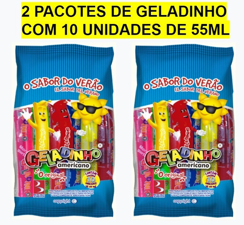 Kit C/2 Pcts De Geladinho Americano Buschle - 10 Unids X55ml