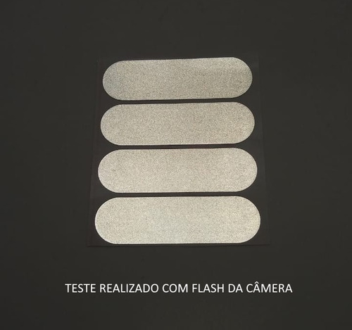 Imagem 2 de 2 de Kit Adesivos Refletivo Capacete Moto Cor Preto Original