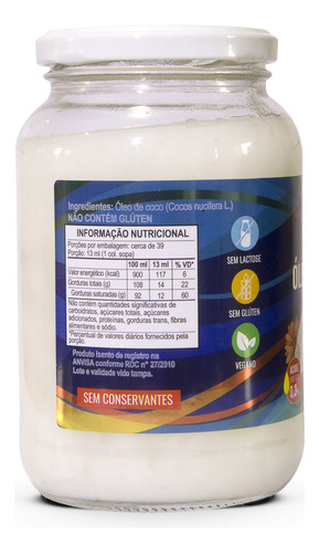Óleo De Coco Extra Virgem - Empório Nut's - 500ml