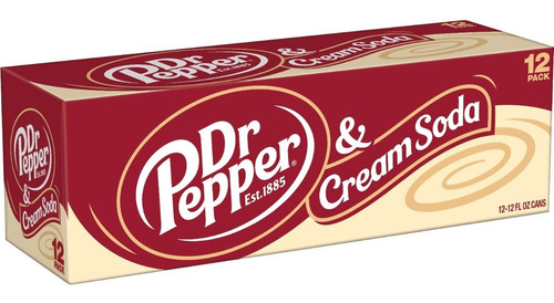 Dr Pepper & Cream Soda 12 Pack 355ml Americano 