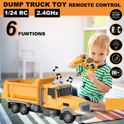 Camión Volteo Real Control Remoto Niños Regalo Navidad