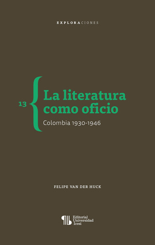 La literatura como oficio, de Felipe Van der Huck. Editorial Universidad Icesi, tapa blanda en español, 2020