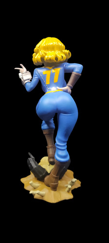 Vault Girl Fallout - Em Resina Pintada No Aerógrafo Pro