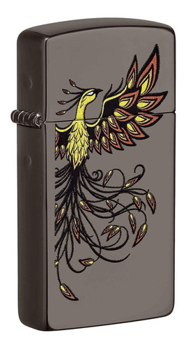 Encendedor Zippo Black Ice Slim Vuelo De Ave Fenix