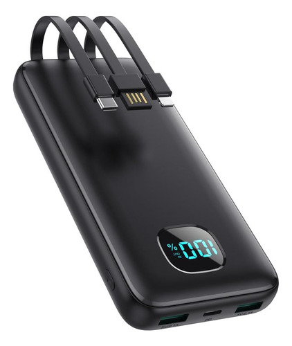 Portable Charger With Built-in Cables, Ultra Slim 13800mah P