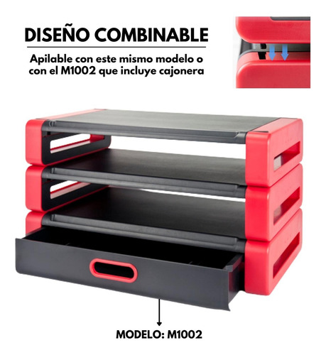 Base Eleva Monitor Notebook Organizador Escritorio