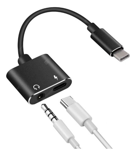 Cable Adaptador Usb Tipo C Audio 3.5 Mm / Carga 