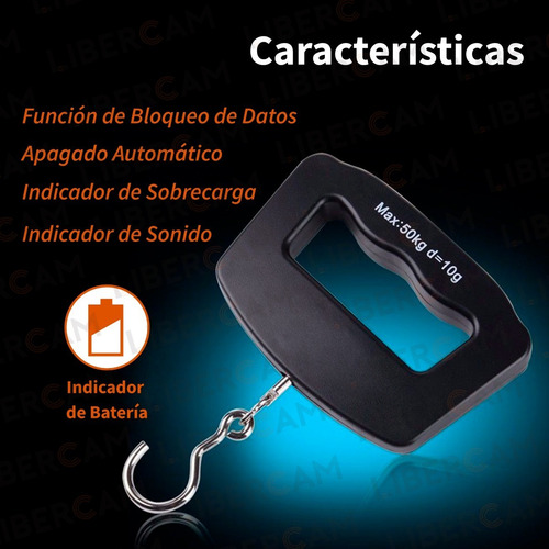 Balanza Para Valijas Digital Portátil De Mano Pesa 50kg-10g