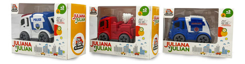 Juliana Y Julian City Cars Al Rescate Auto A Friccion Color Personaje Autos