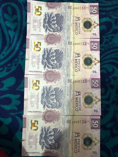 Colección De Billetes 50 Pesos Familia G Serie Be Seriados